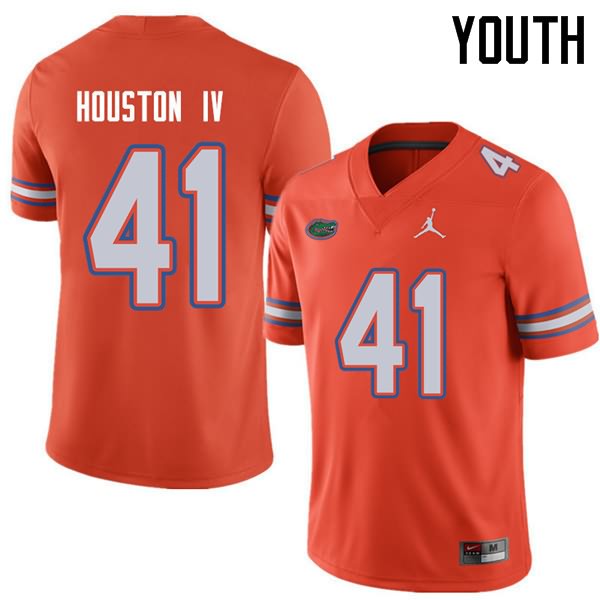 NCAA Florida Gators James Houston IV Youth #41 Jordan Brand Orange Stitched Authentic College Football Jersey VWD3064SK